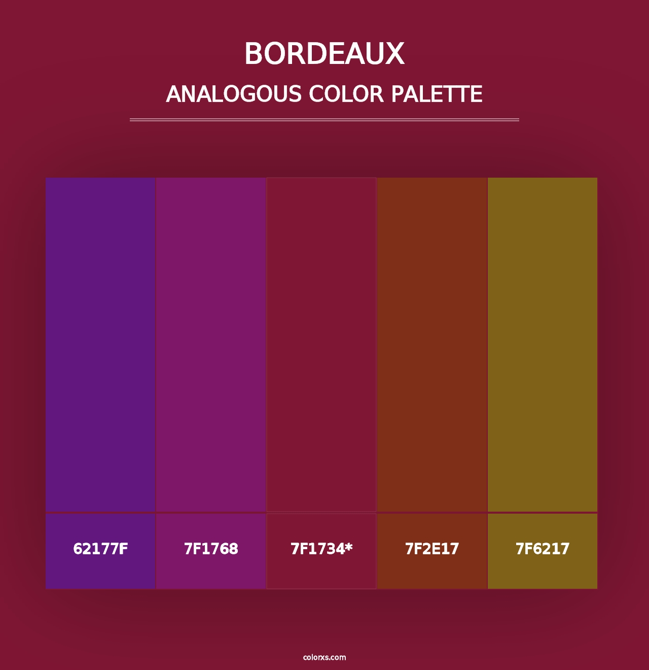 Bordeaux - Analogous Color Palette