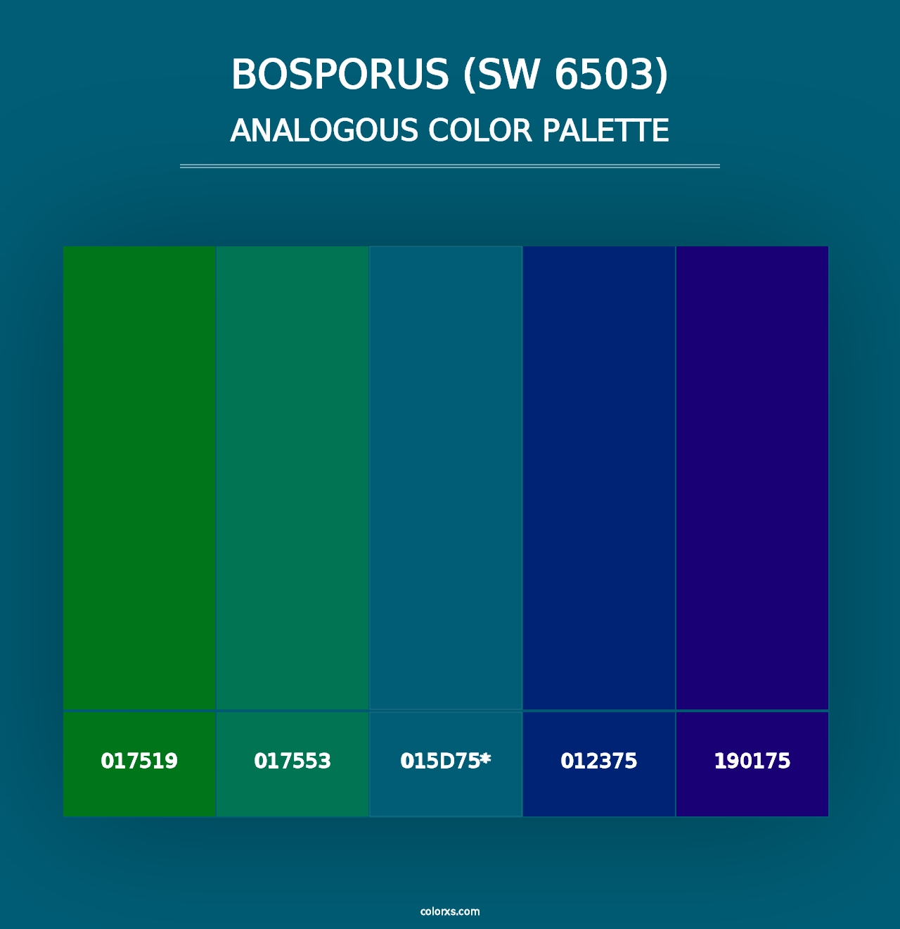 Bosporus (SW 6503) - Analogous Color Palette