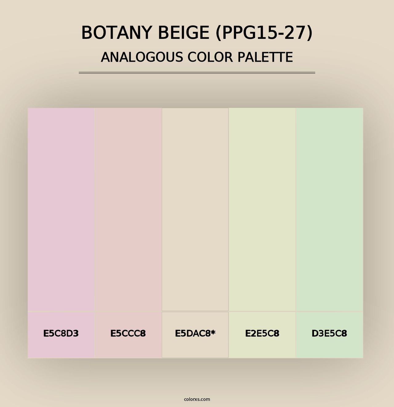 Botany Beige (PPG15-27) - Analogous Color Palette