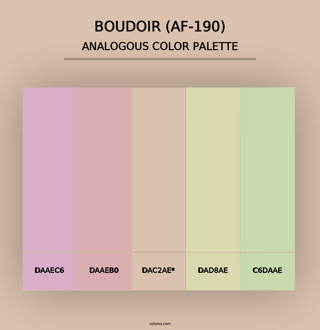 Boudoir (AF-190) - Analogous Color Palette