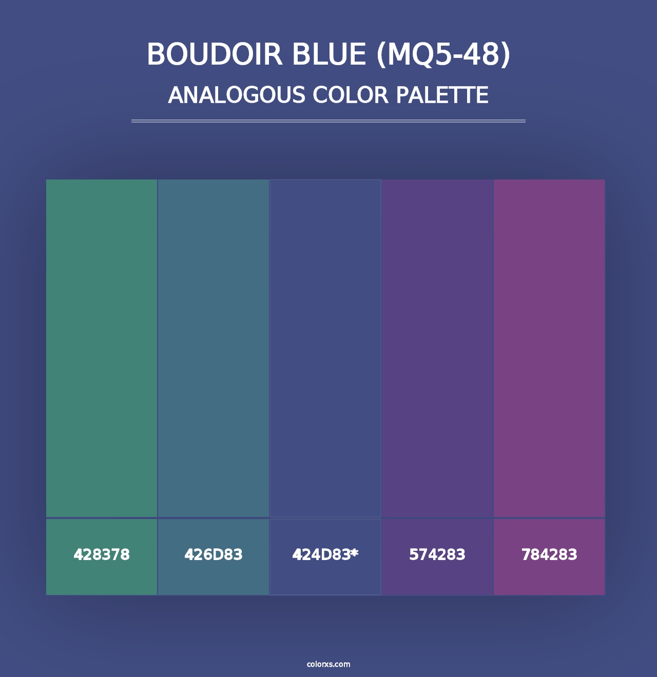 Boudoir Blue (MQ5-48) - Analogous Color Palette