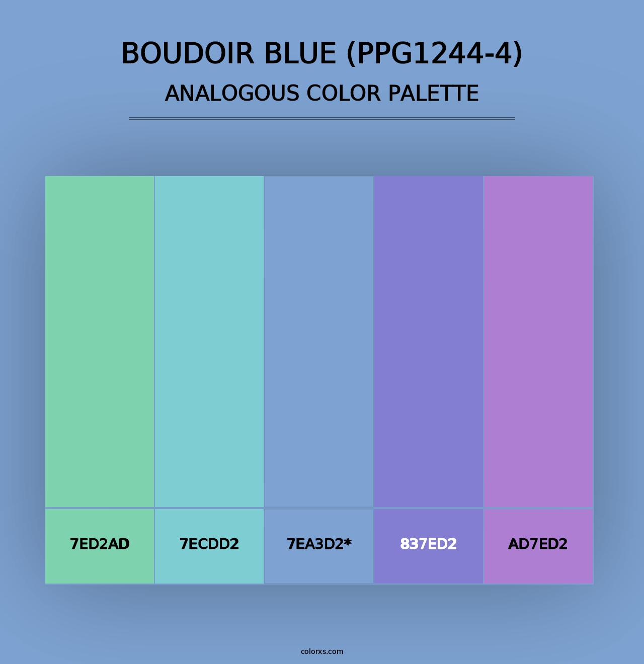 Boudoir Blue (PPG1244-4) - Analogous Color Palette