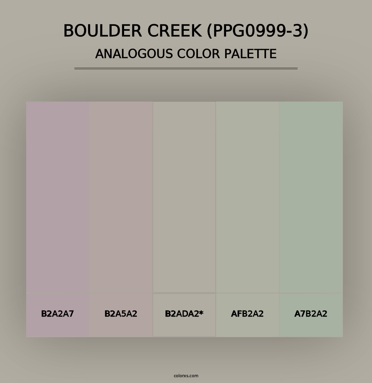 Boulder Creek (PPG0999-3) - Analogous Color Palette