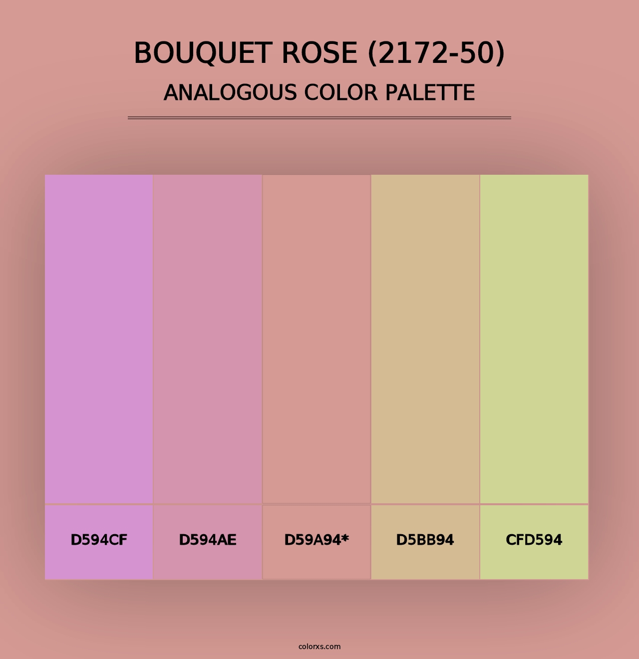 Bouquet Rose (2172-50) - Analogous Color Palette