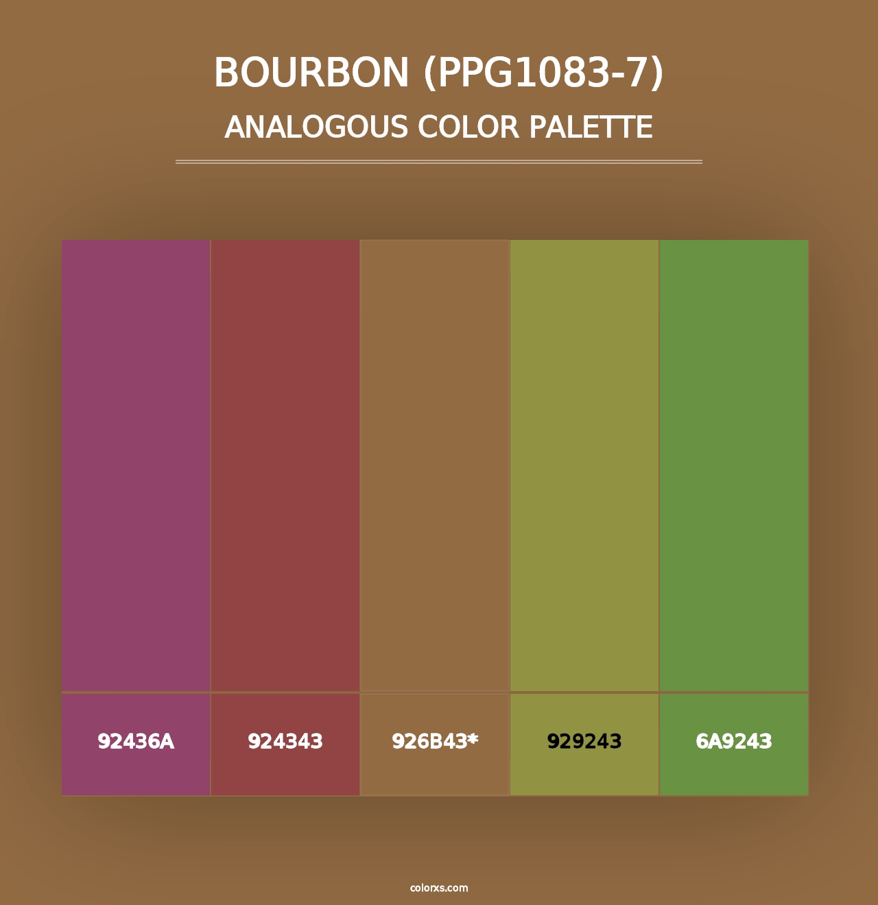 Bourbon (PPG1083-7) - Analogous Color Palette