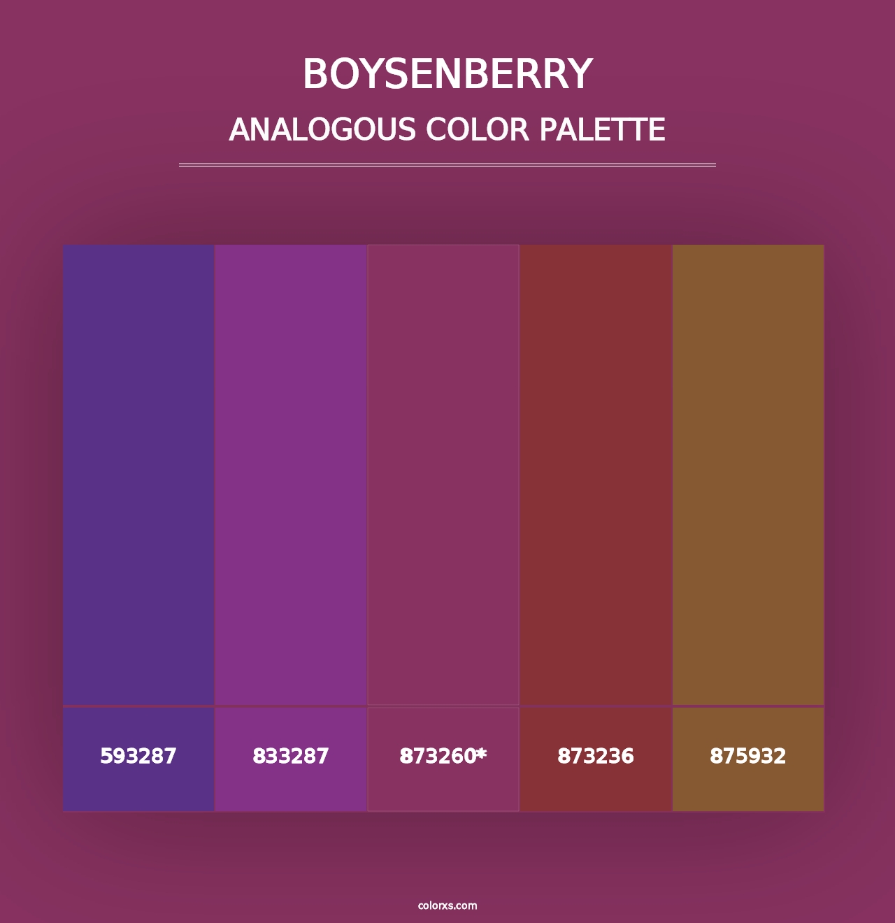 Boysenberry - Analogous Color Palette