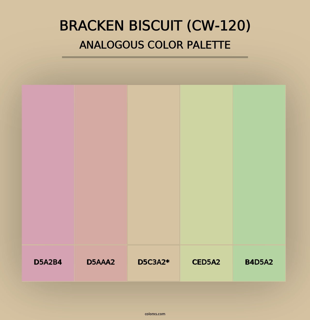 Bracken Biscuit (CW-120) - Analogous Color Palette