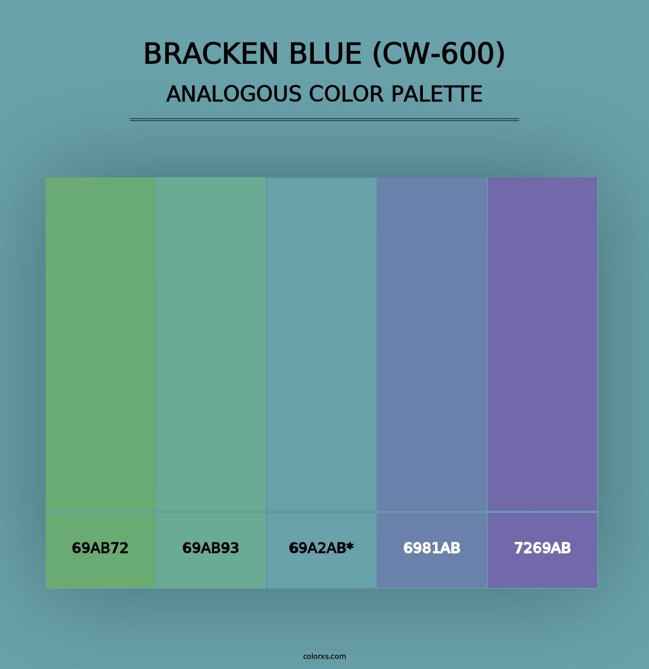 Bracken Blue (CW-600) - Analogous Color Palette