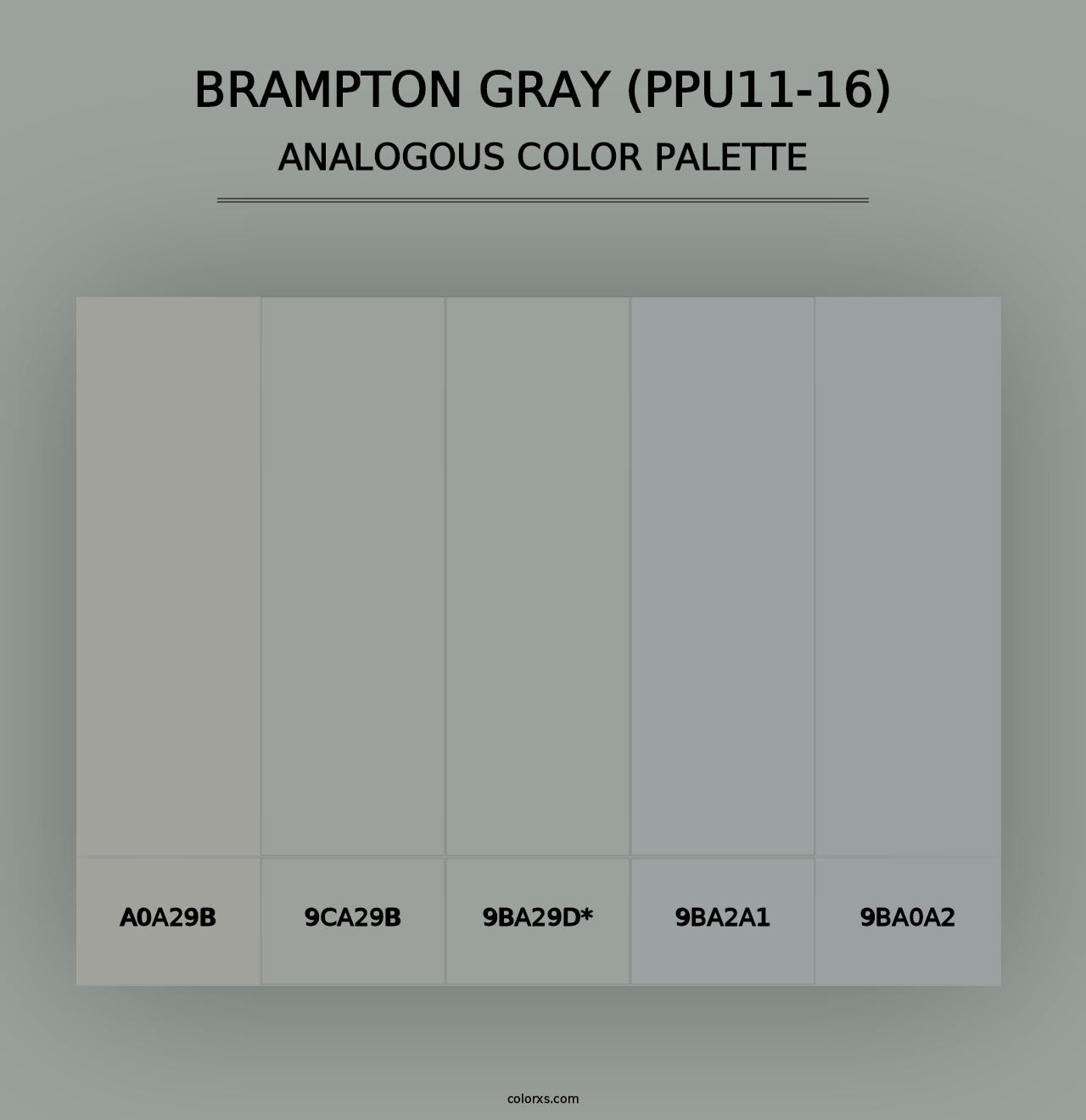 Brampton Gray (PPU11-16) - Analogous Color Palette