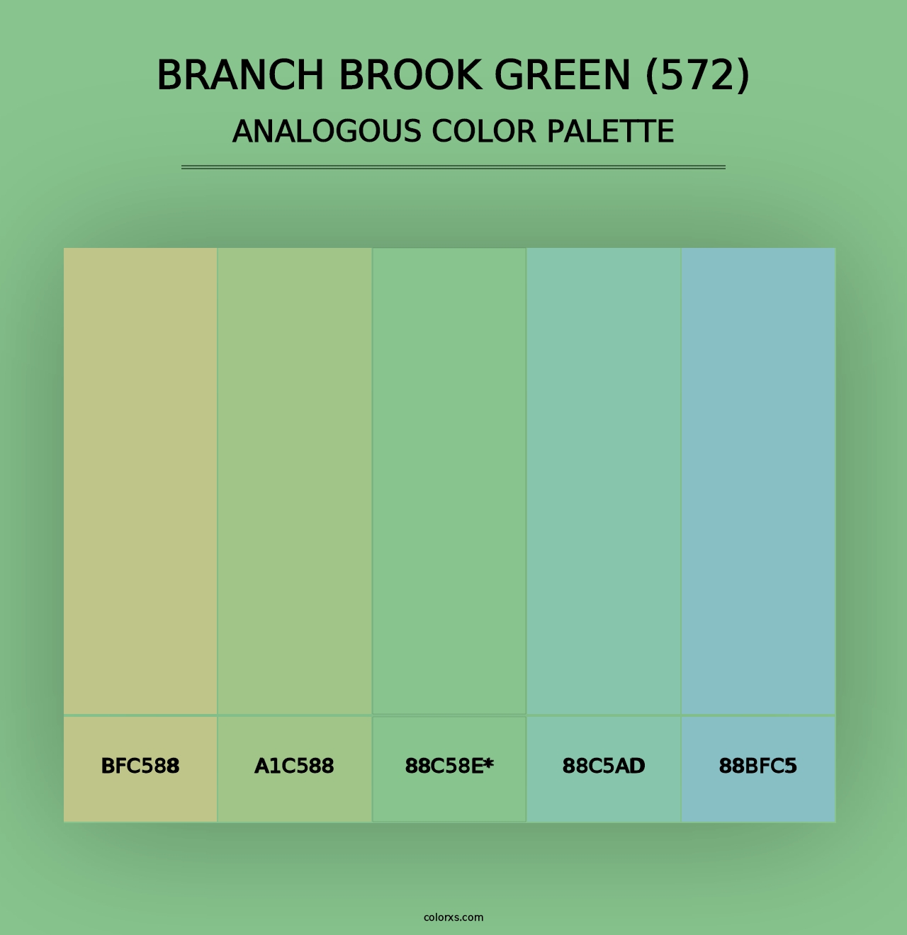 Branch Brook Green (572) - Analogous Color Palette