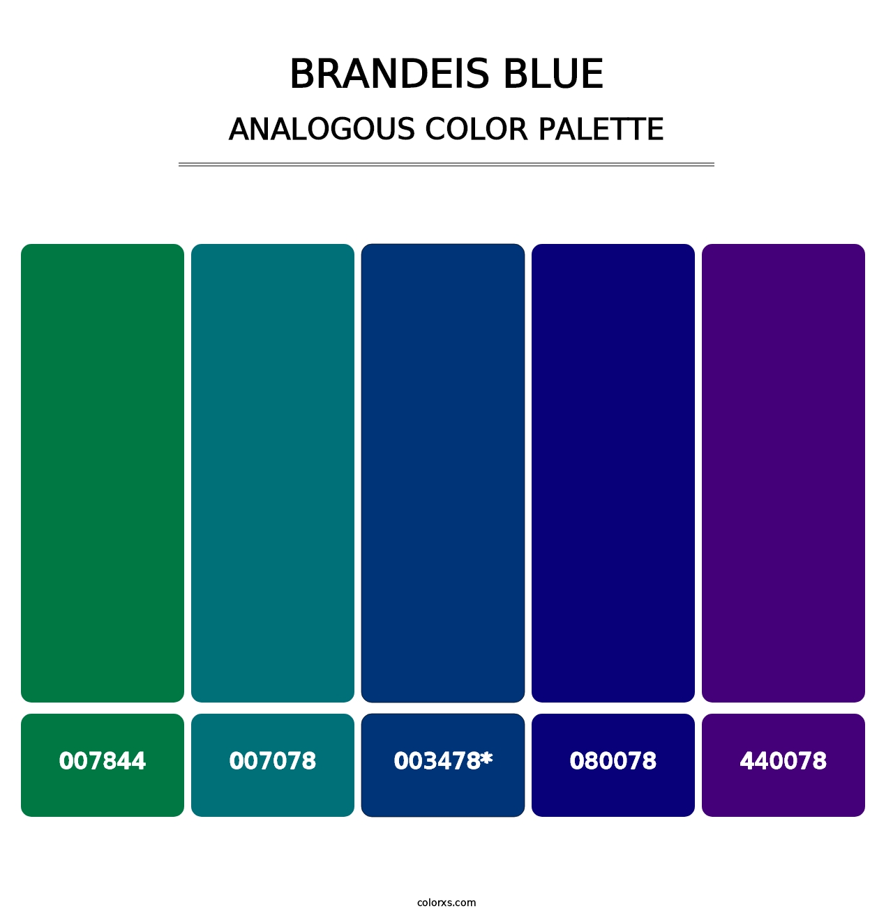 Brandeis Blue - Analogous Color Palette