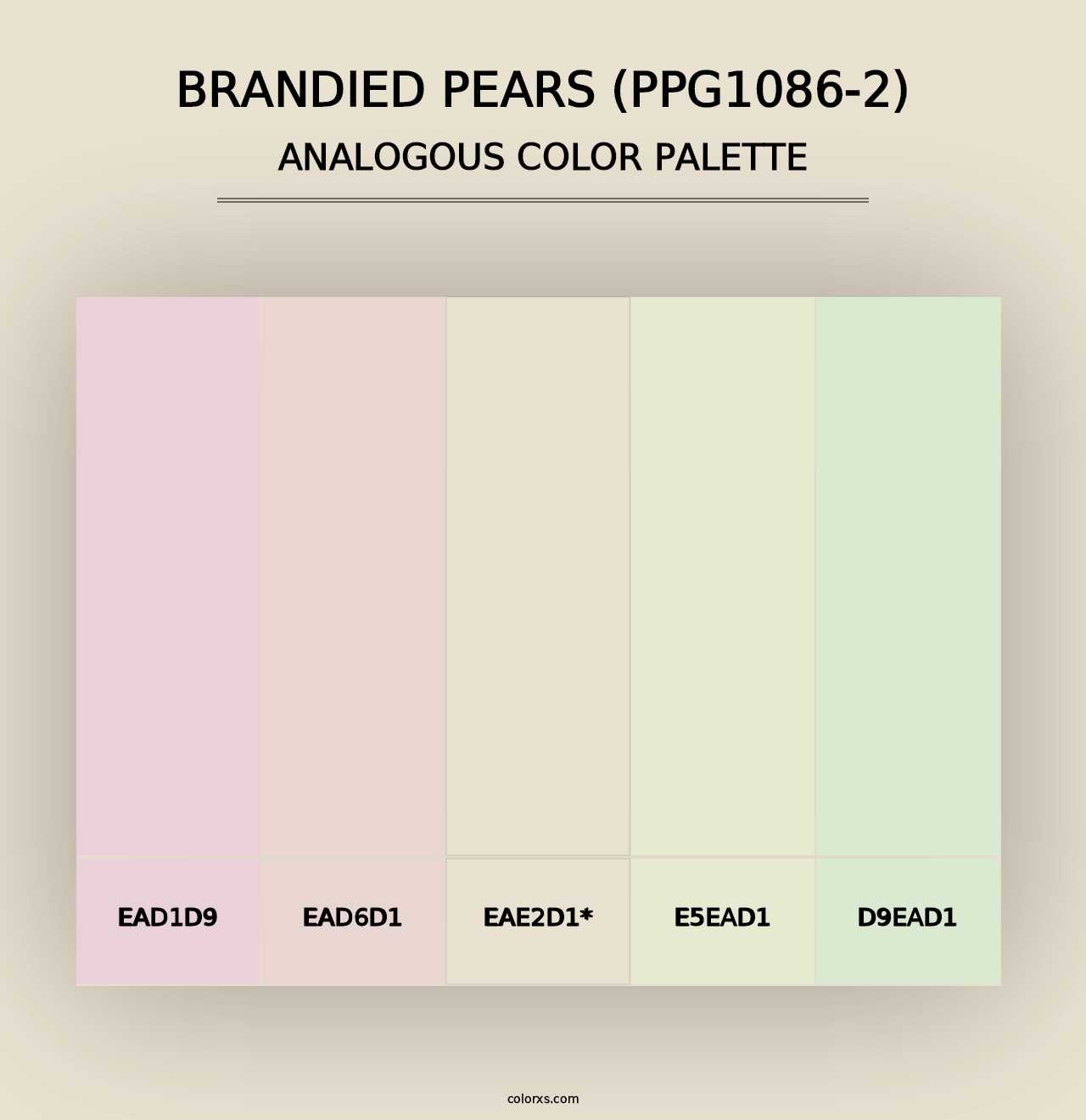 Brandied Pears (PPG1086-2) - Analogous Color Palette