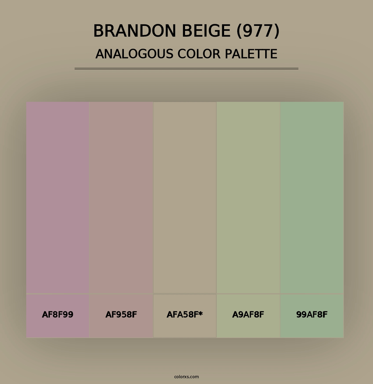 Brandon Beige (977) - Analogous Color Palette