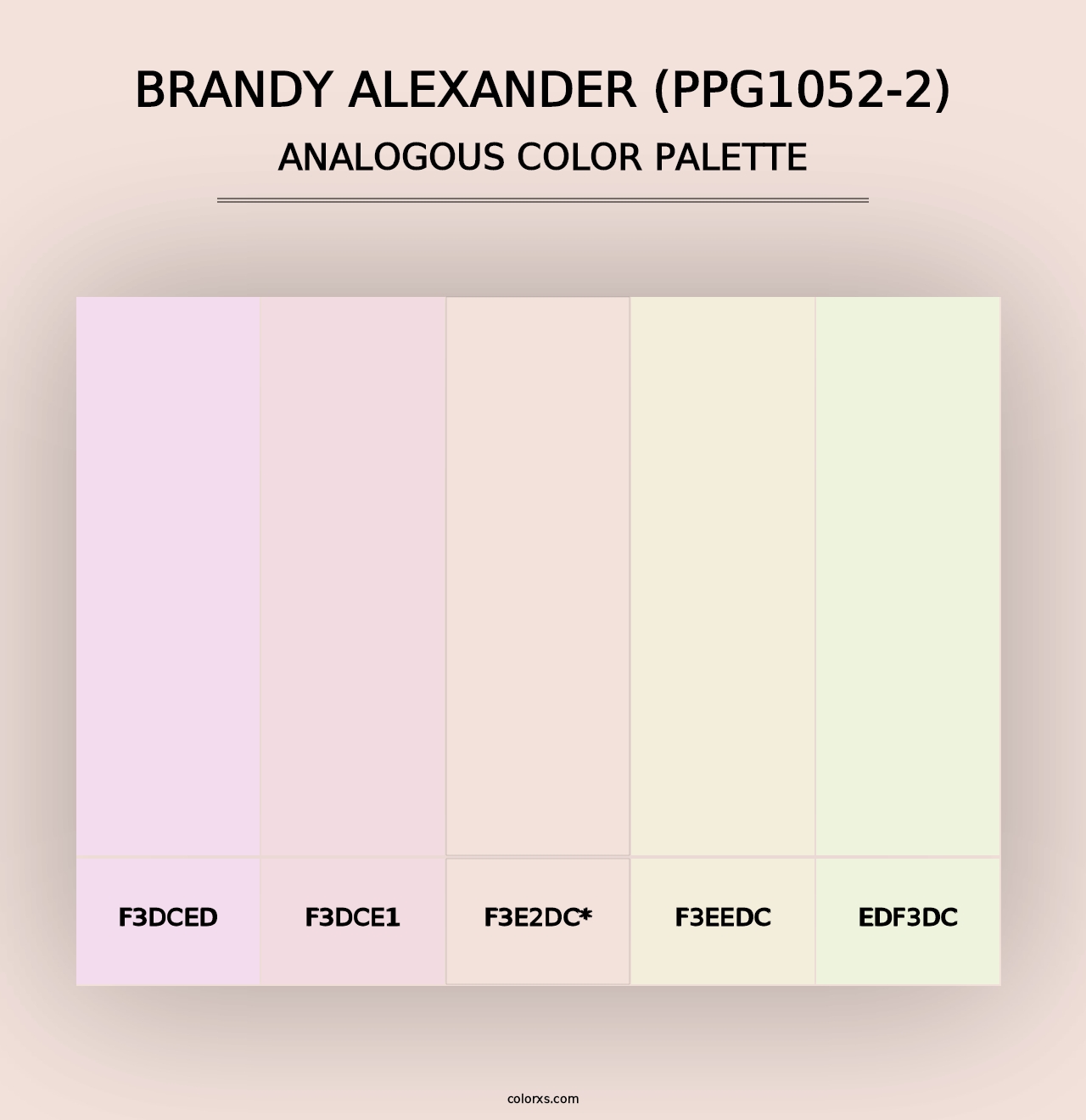 Brandy Alexander (PPG1052-2) - Analogous Color Palette