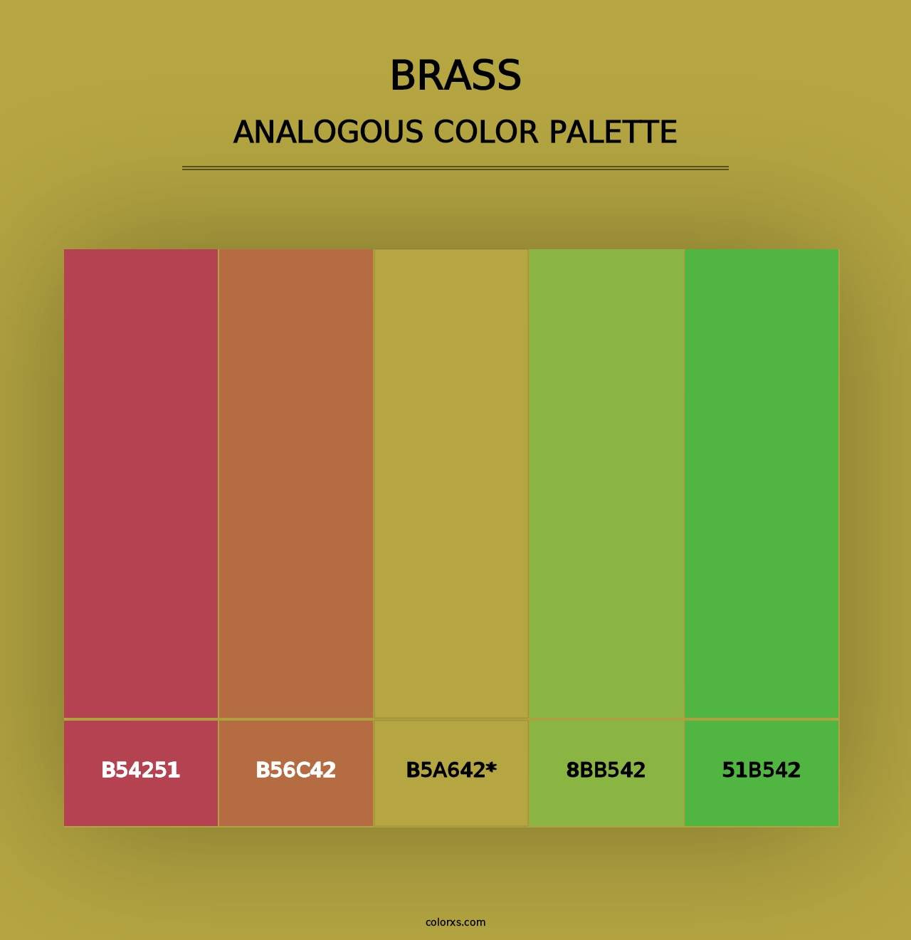 Brass - Analogous Color Palette