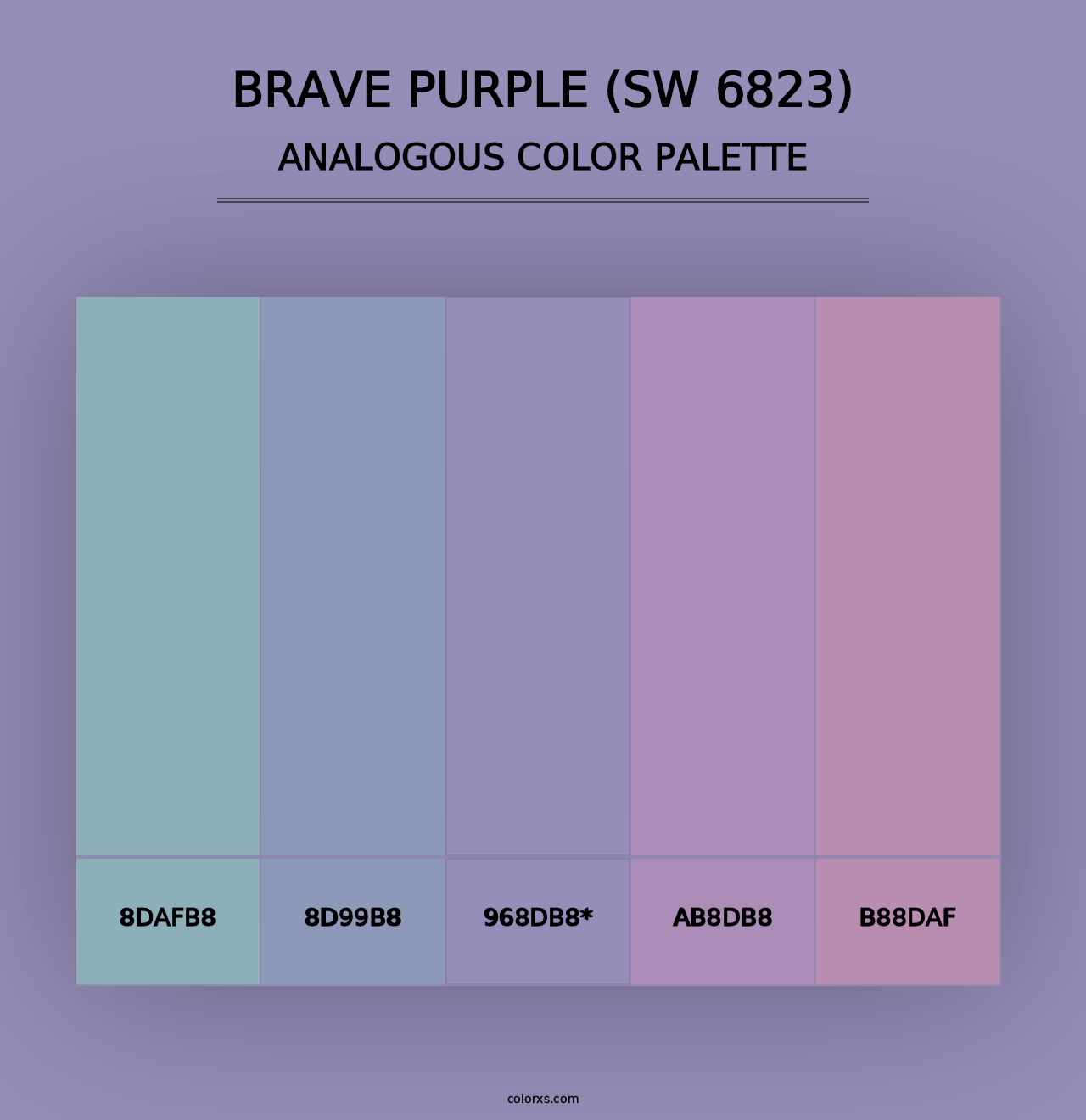 Brave Purple (SW 6823) - Analogous Color Palette