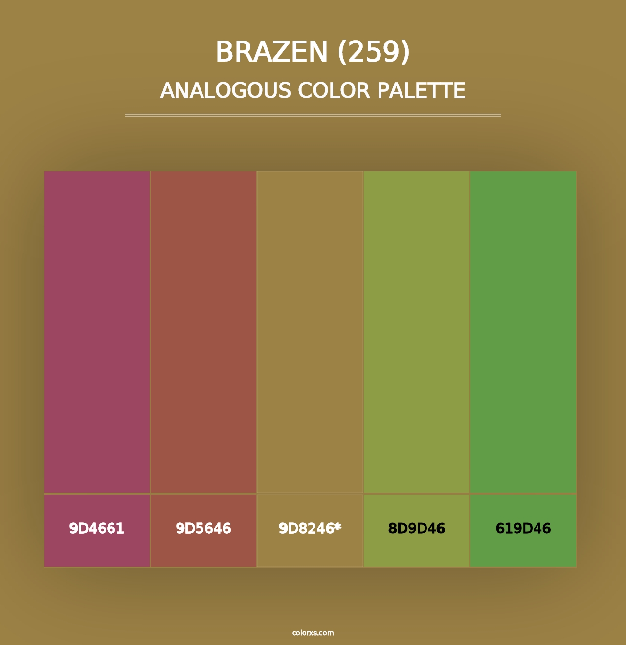 Brazen (259) - Analogous Color Palette