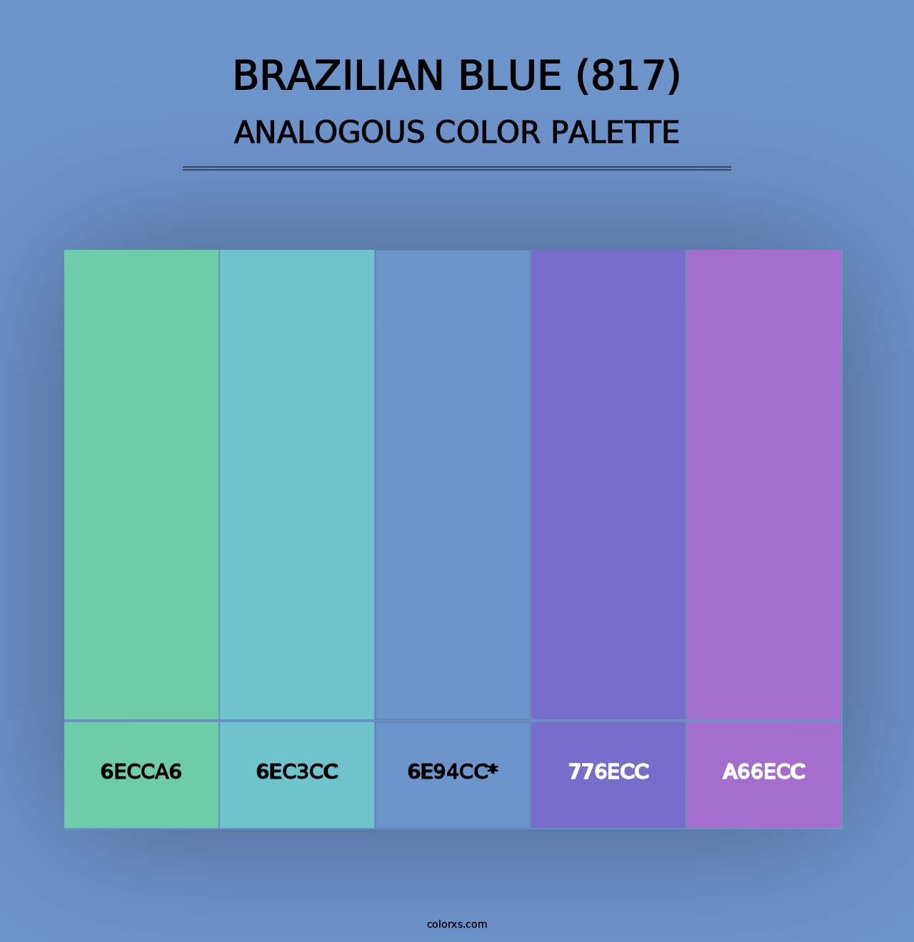 Brazilian Blue (817) - Analogous Color Palette