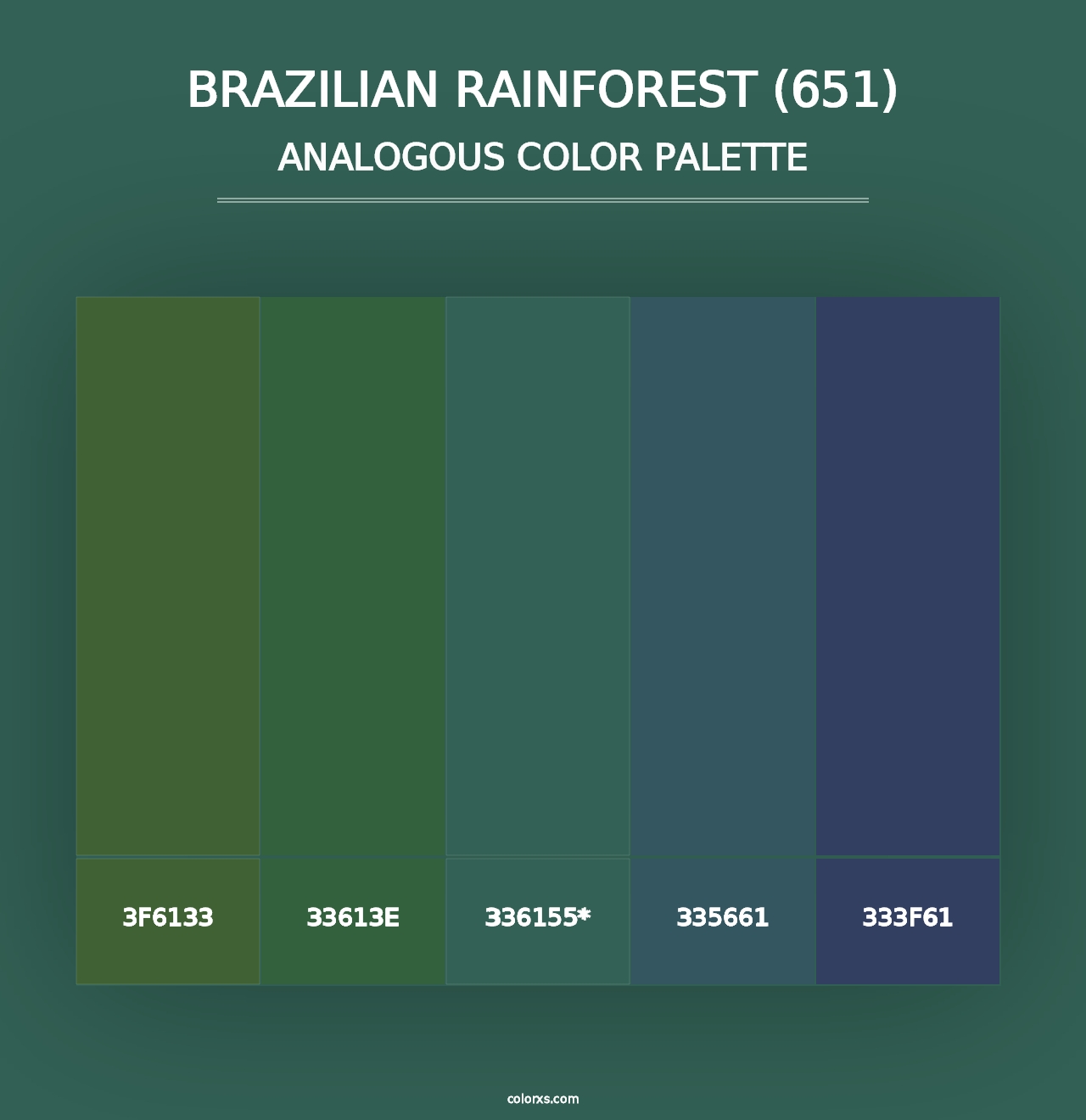 Brazilian Rainforest (651) - Analogous Color Palette