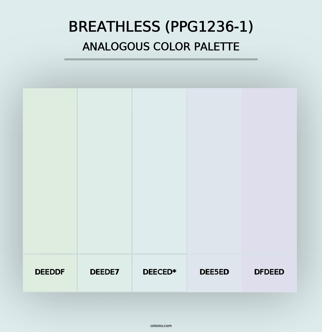 Breathless (PPG1236-1) - Analogous Color Palette