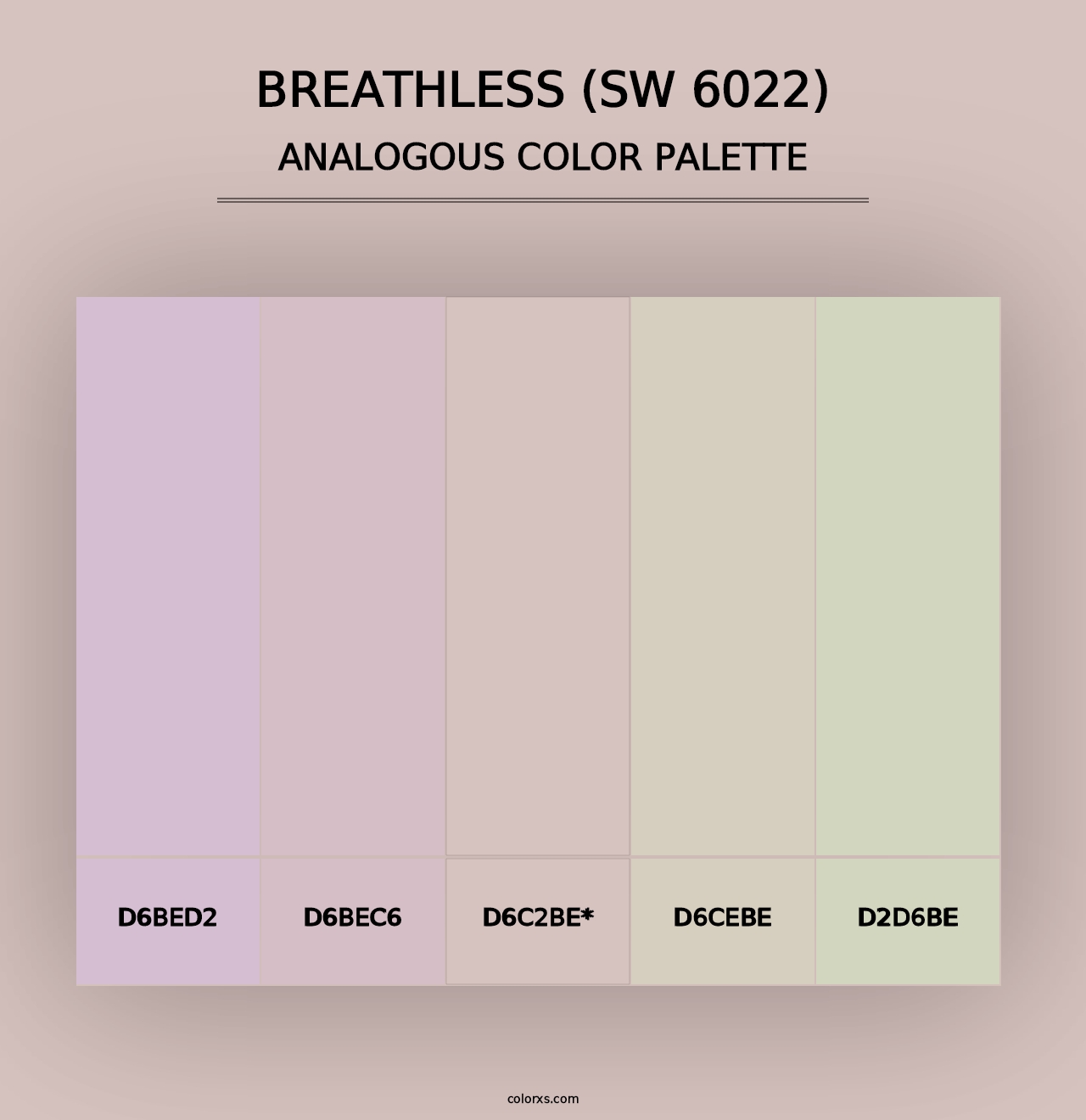 Breathless (SW 6022) - Analogous Color Palette