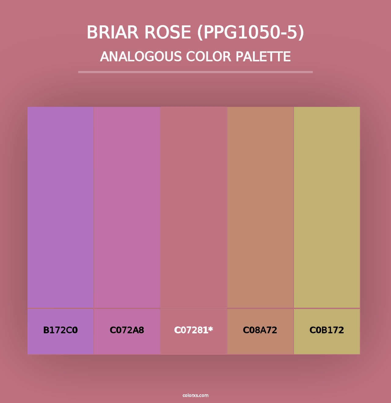 Briar Rose (PPG1050-5) - Analogous Color Palette