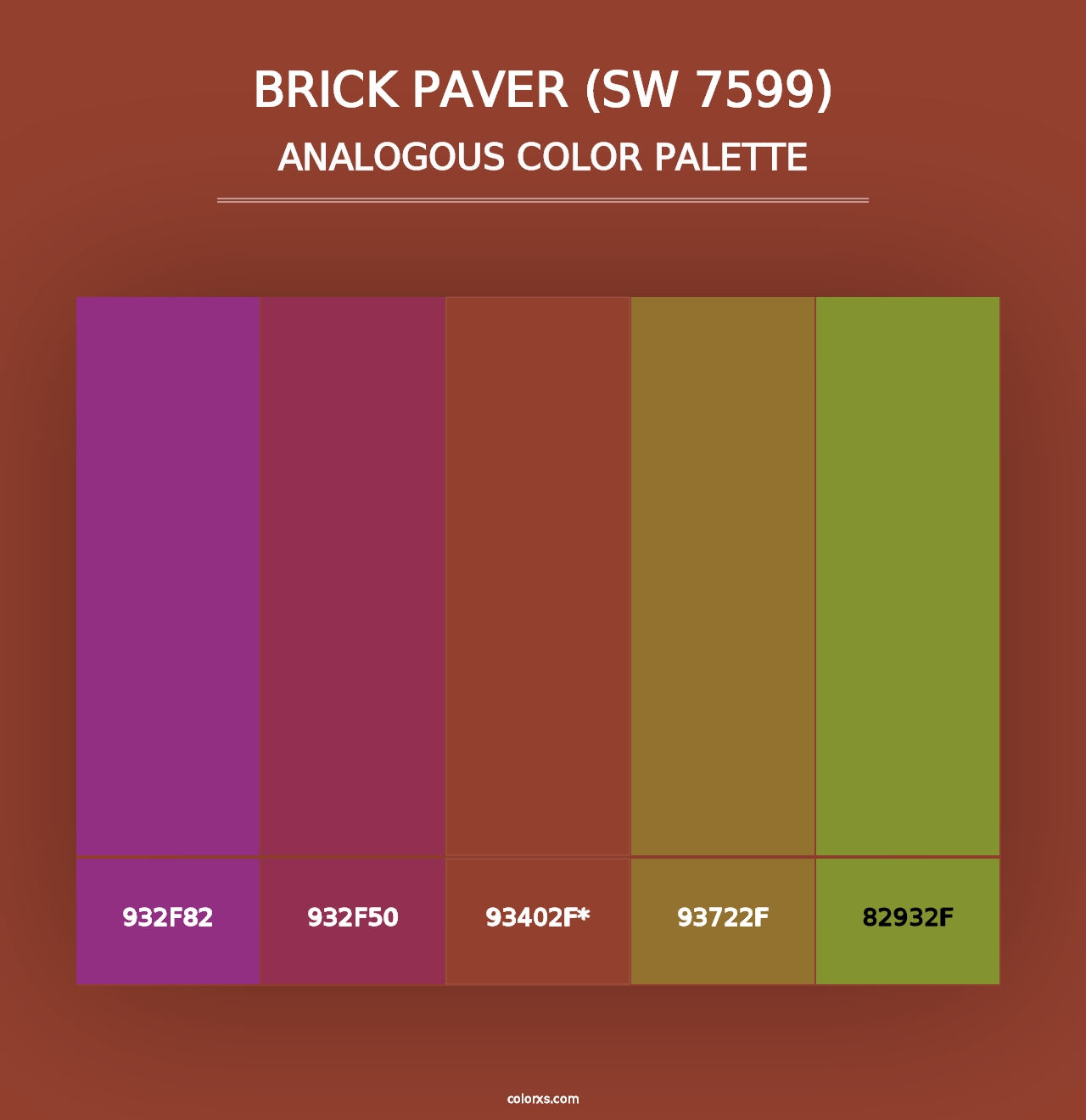 Brick Paver (SW 7599) - Analogous Color Palette