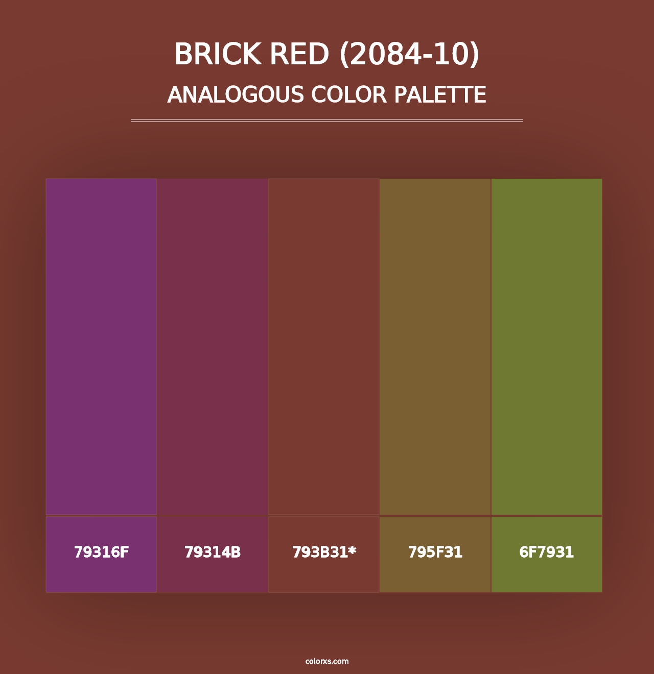 Brick Red (2084-10) - Analogous Color Palette