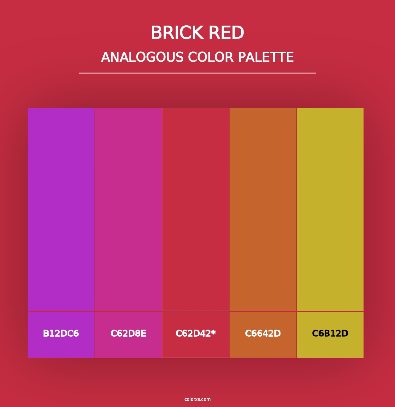 Brick Red - Analogous Color Palette