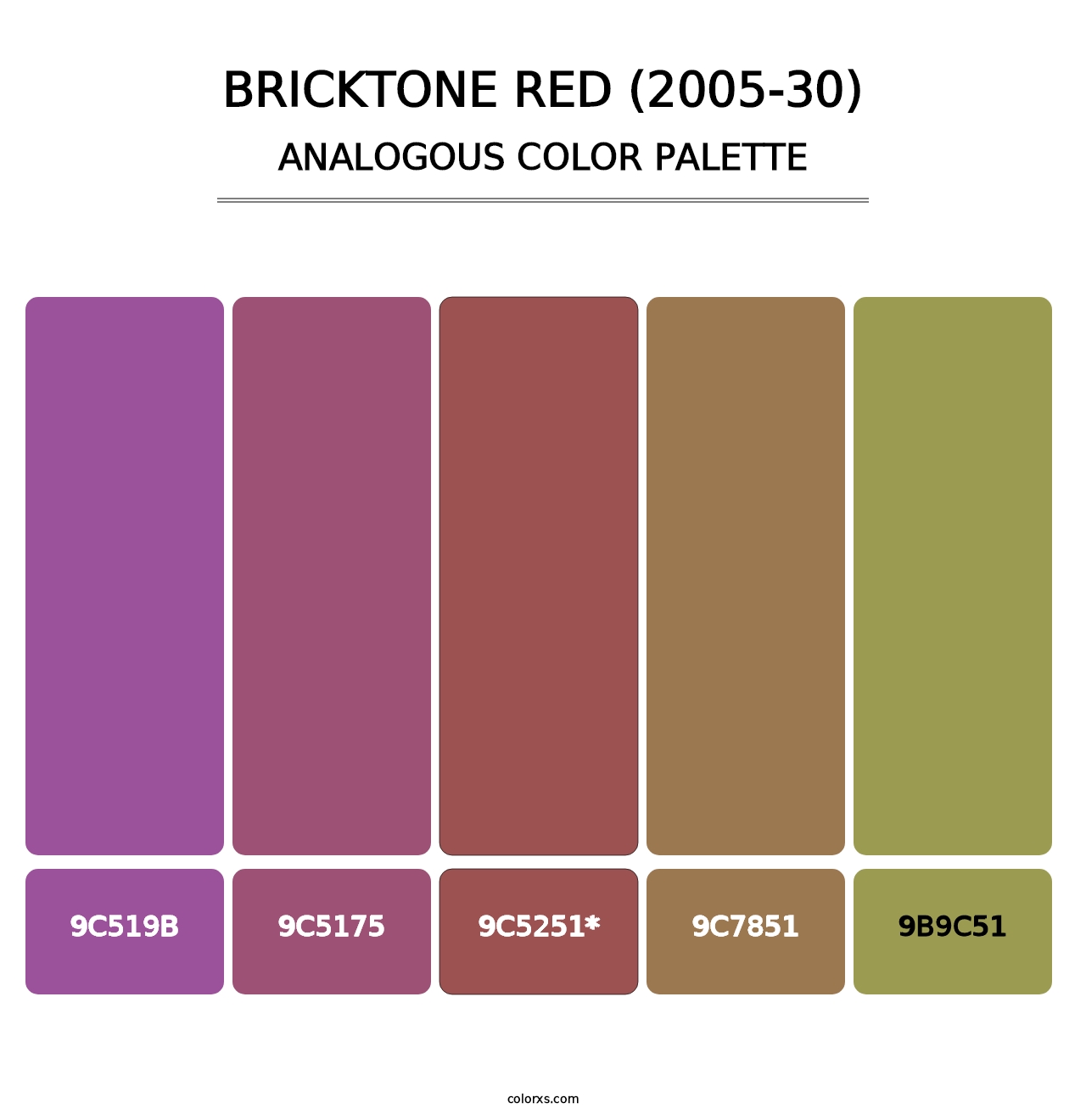 Bricktone Red (2005-30) - Analogous Color Palette