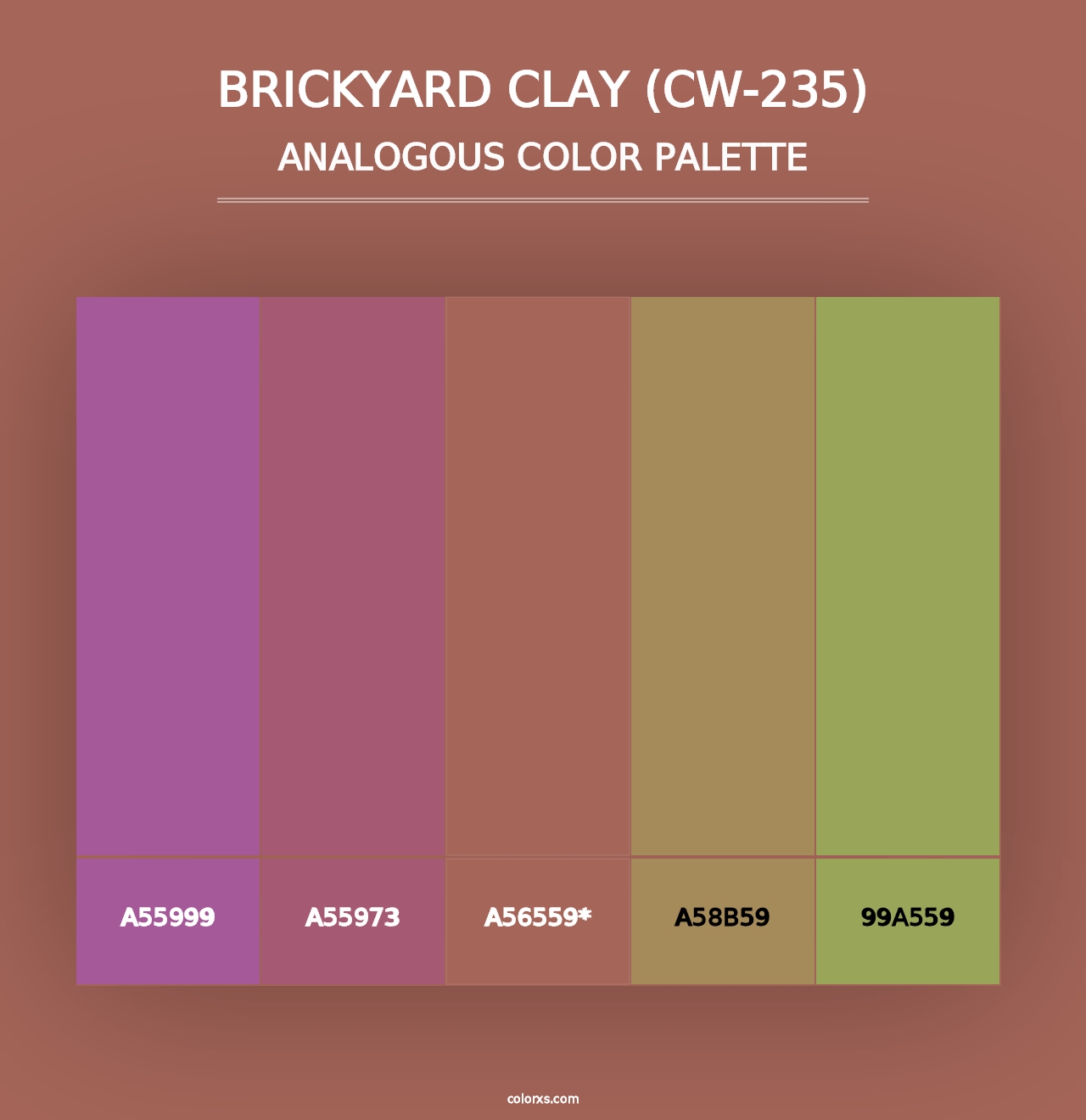 Brickyard Clay (CW-235) - Analogous Color Palette