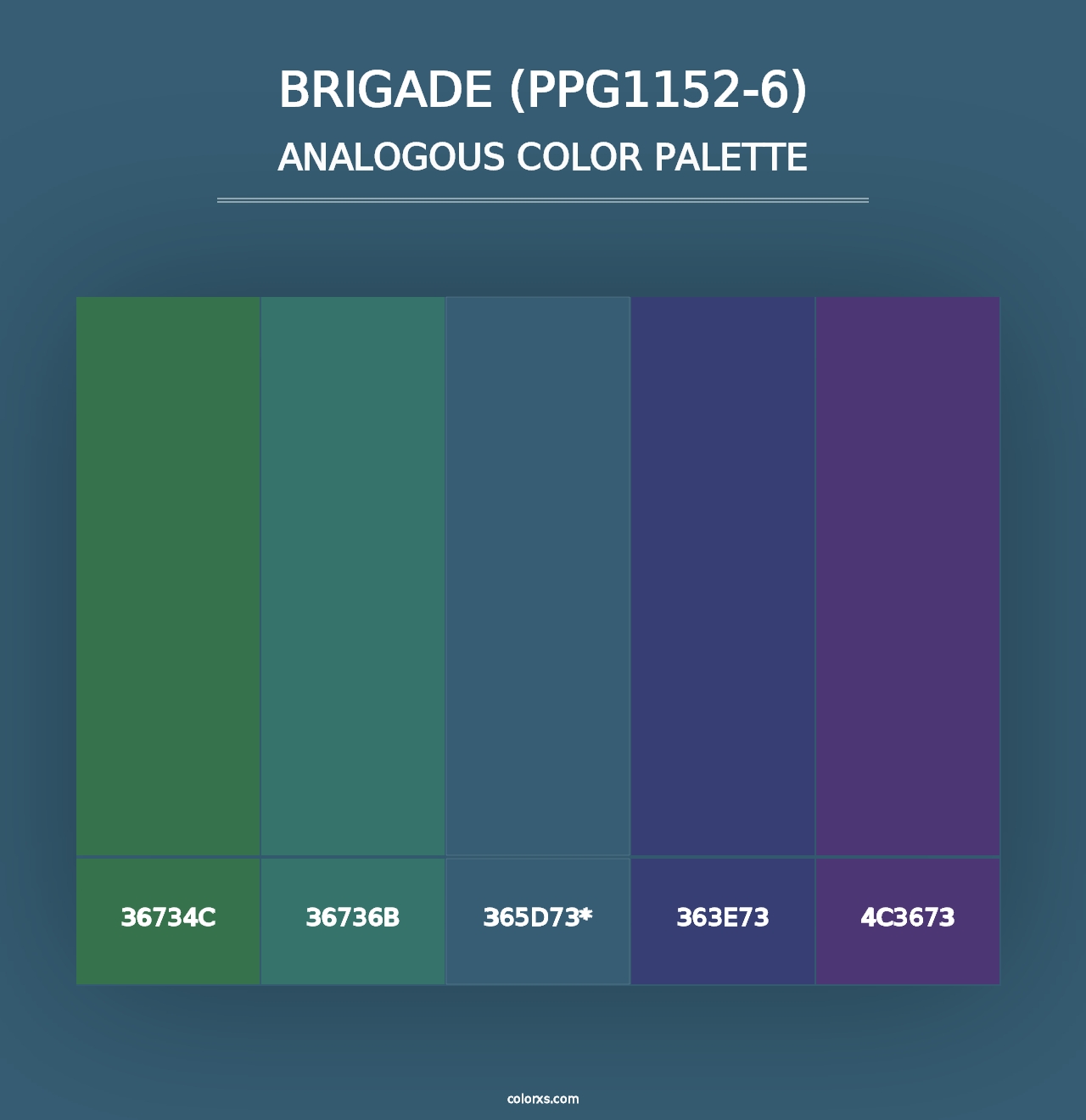 Brigade (PPG1152-6) - Analogous Color Palette