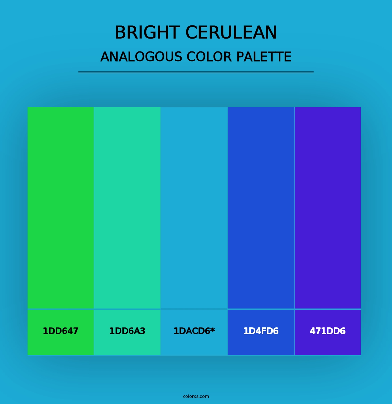 Bright Cerulean - Analogous Color Palette