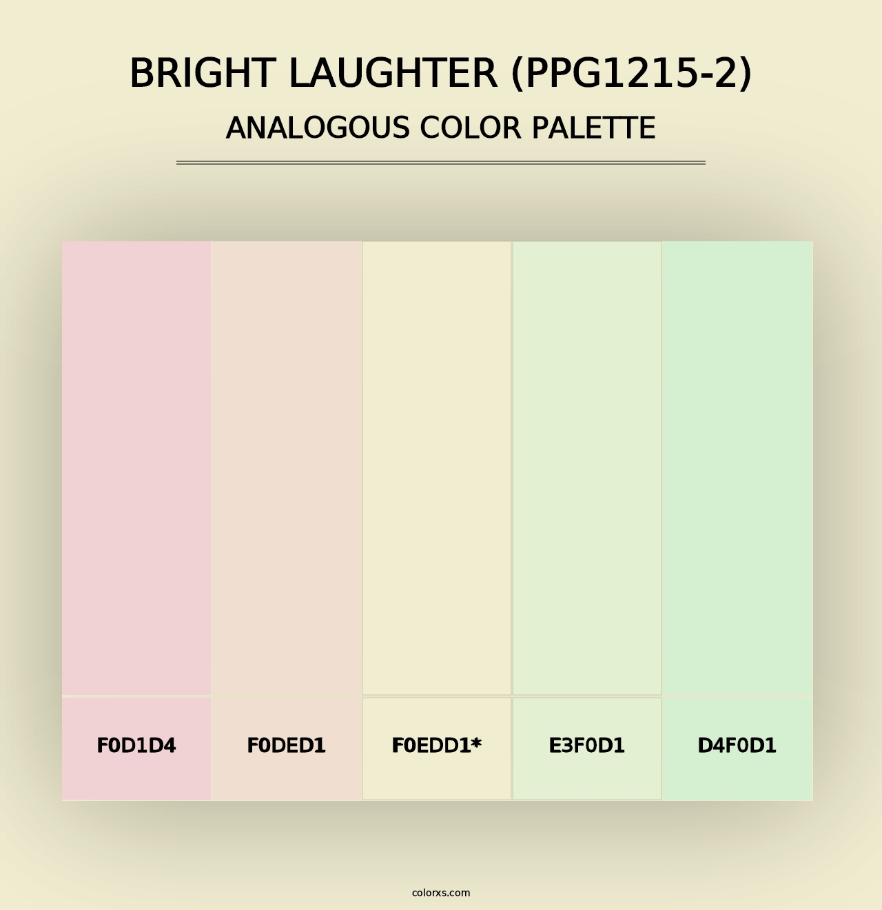 Bright Laughter (PPG1215-2) - Analogous Color Palette