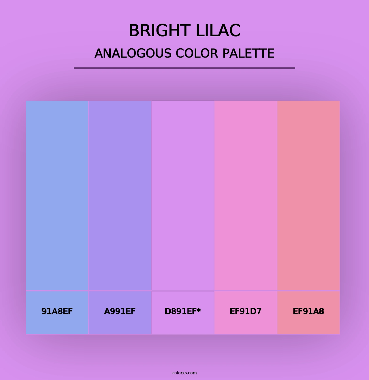 Bright Lilac - Analogous Color Palette