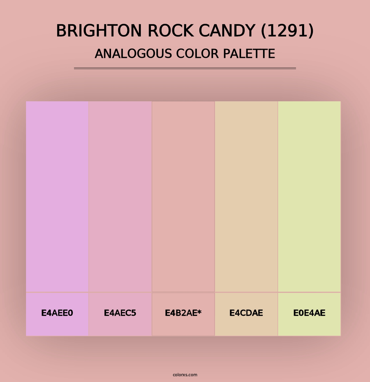 Brighton Rock Candy (1291) - Analogous Color Palette