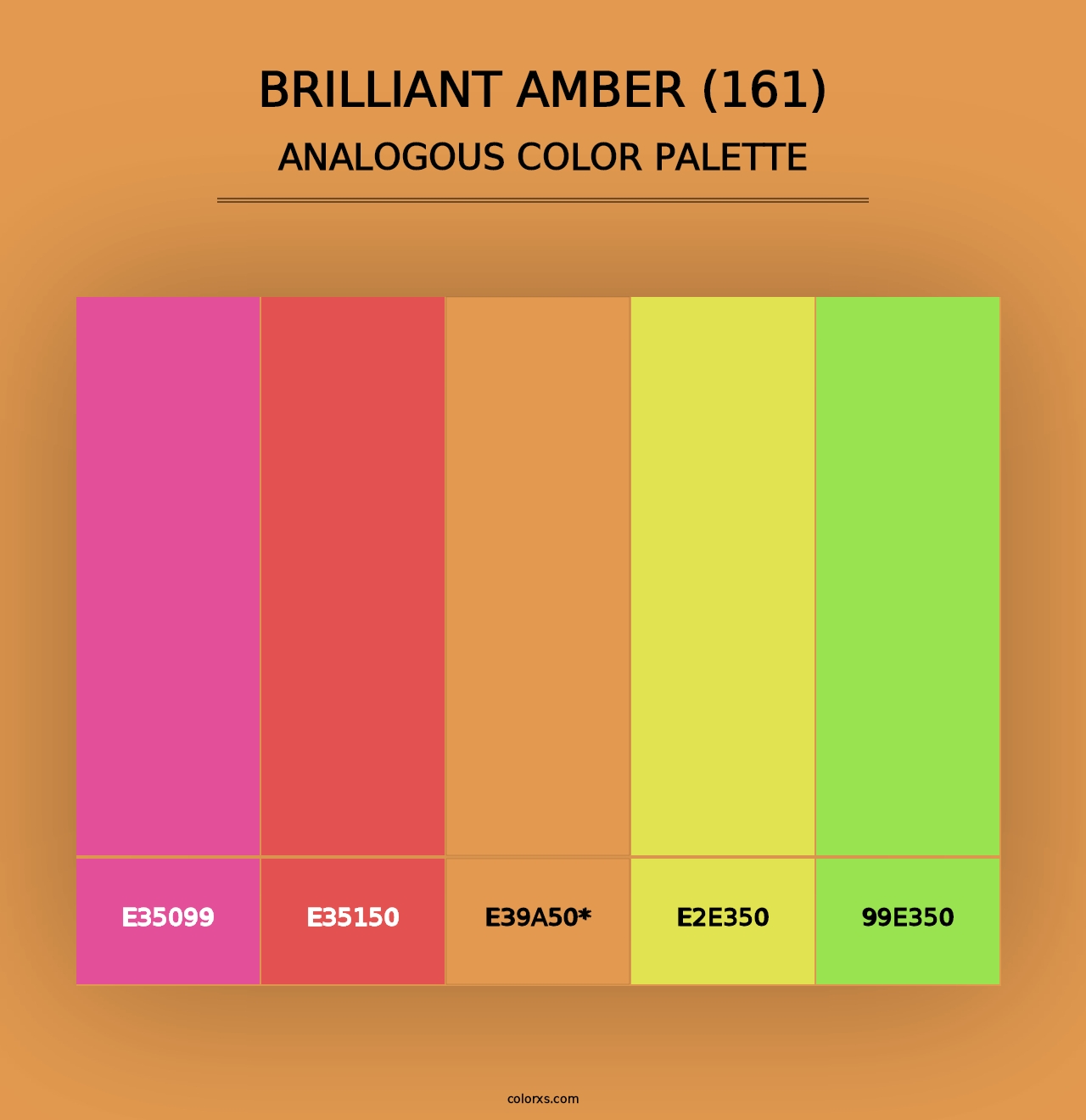 Brilliant Amber (161) - Analogous Color Palette