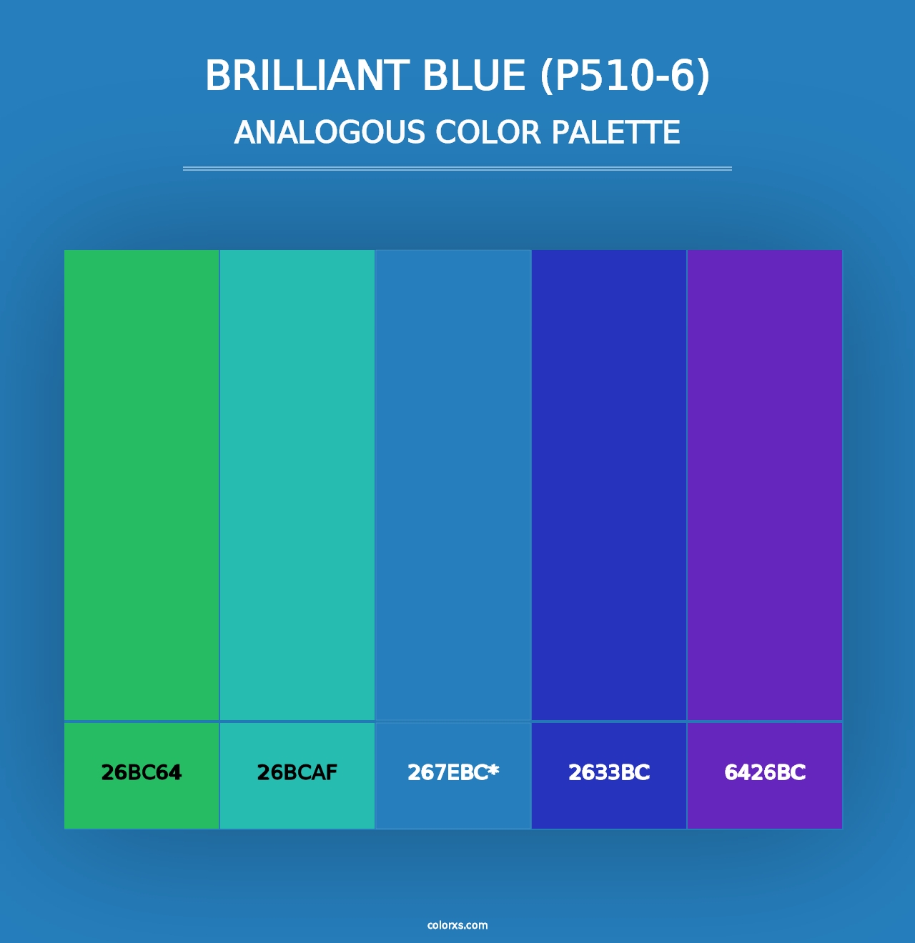 Brilliant Blue (P510-6) - Analogous Color Palette