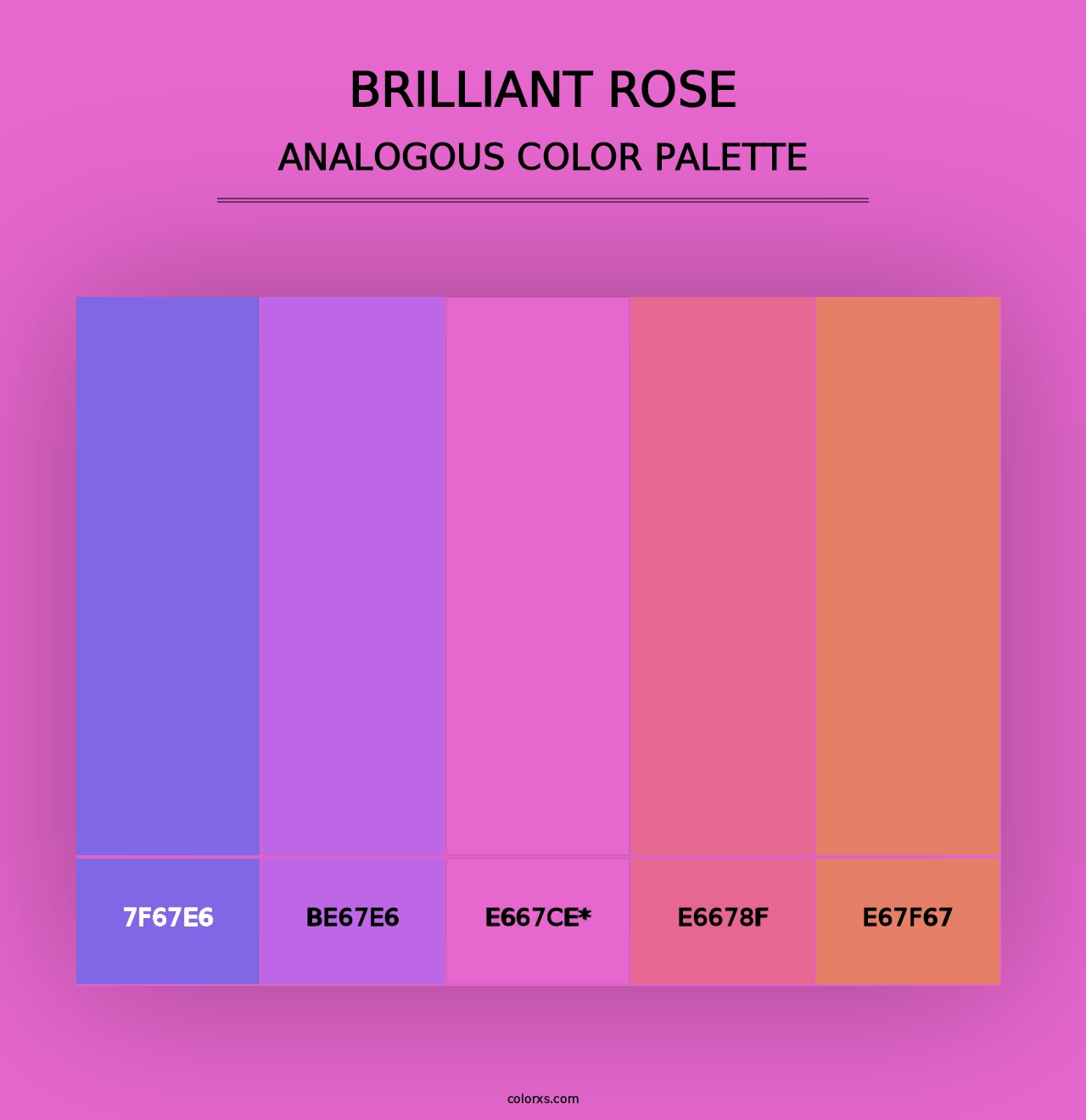 Brilliant Rose - Analogous Color Palette