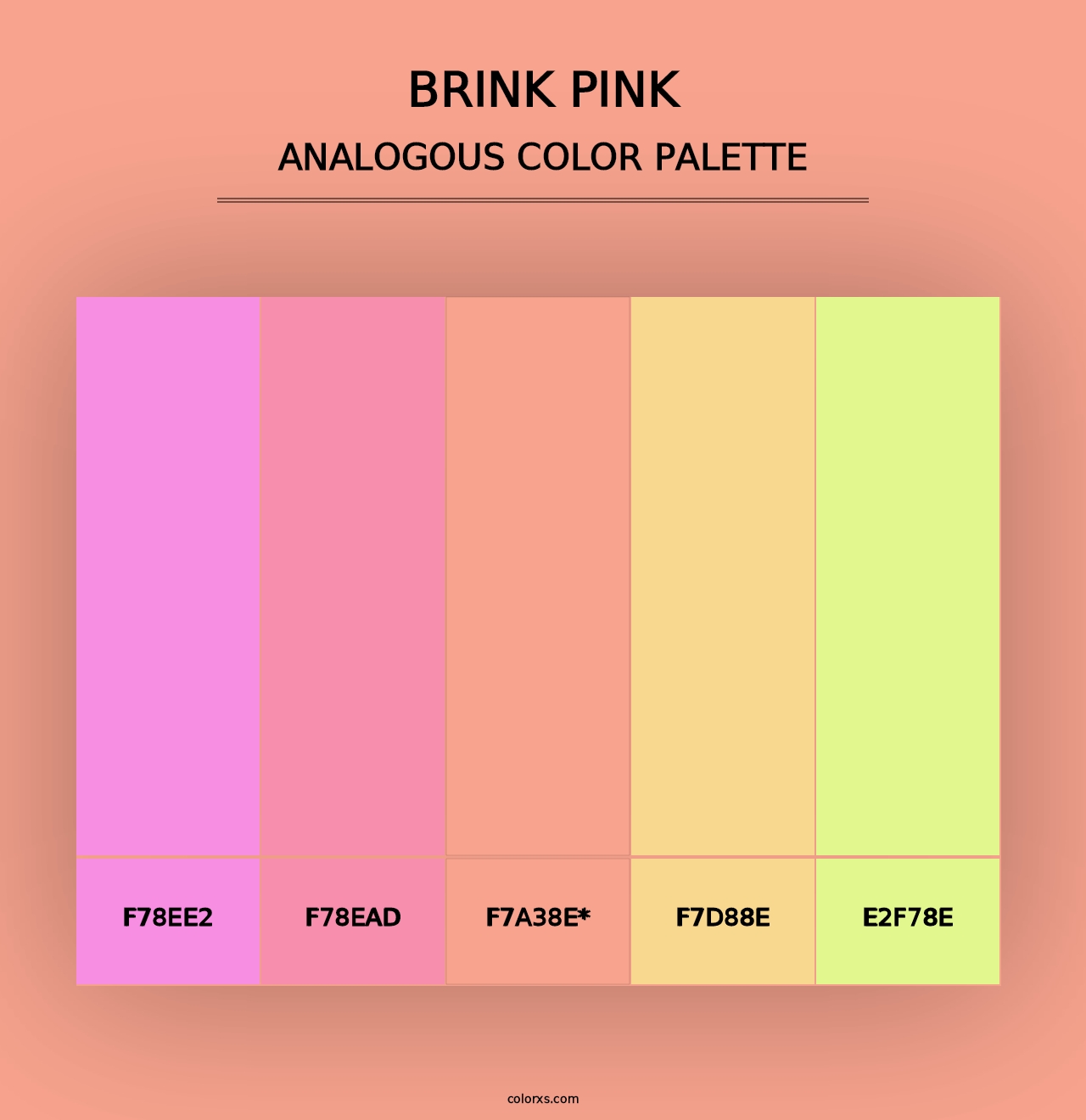 Brink Pink - Analogous Color Palette