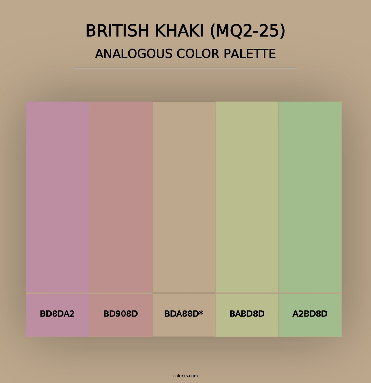 British Khaki (MQ2-25) - Analogous Color Palette