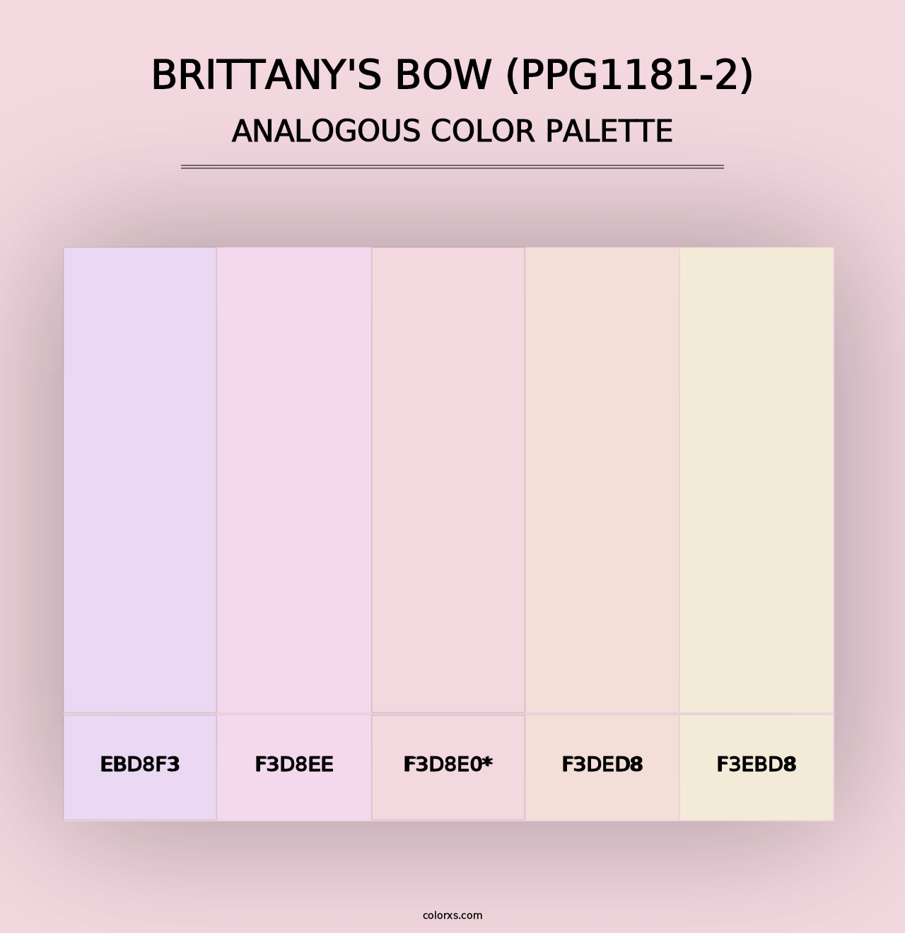 Brittany's Bow (PPG1181-2) - Analogous Color Palette