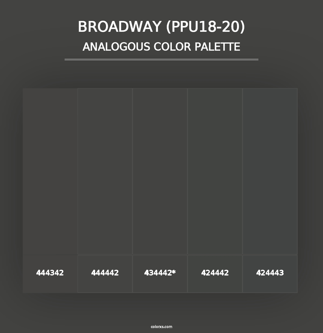 Broadway (PPU18-20) - Analogous Color Palette