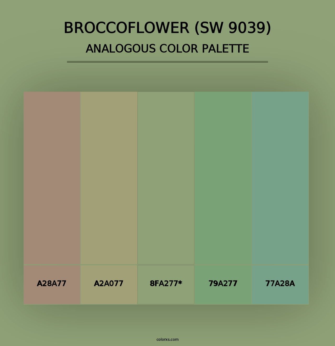 Broccoflower (SW 9039) - Analogous Color Palette