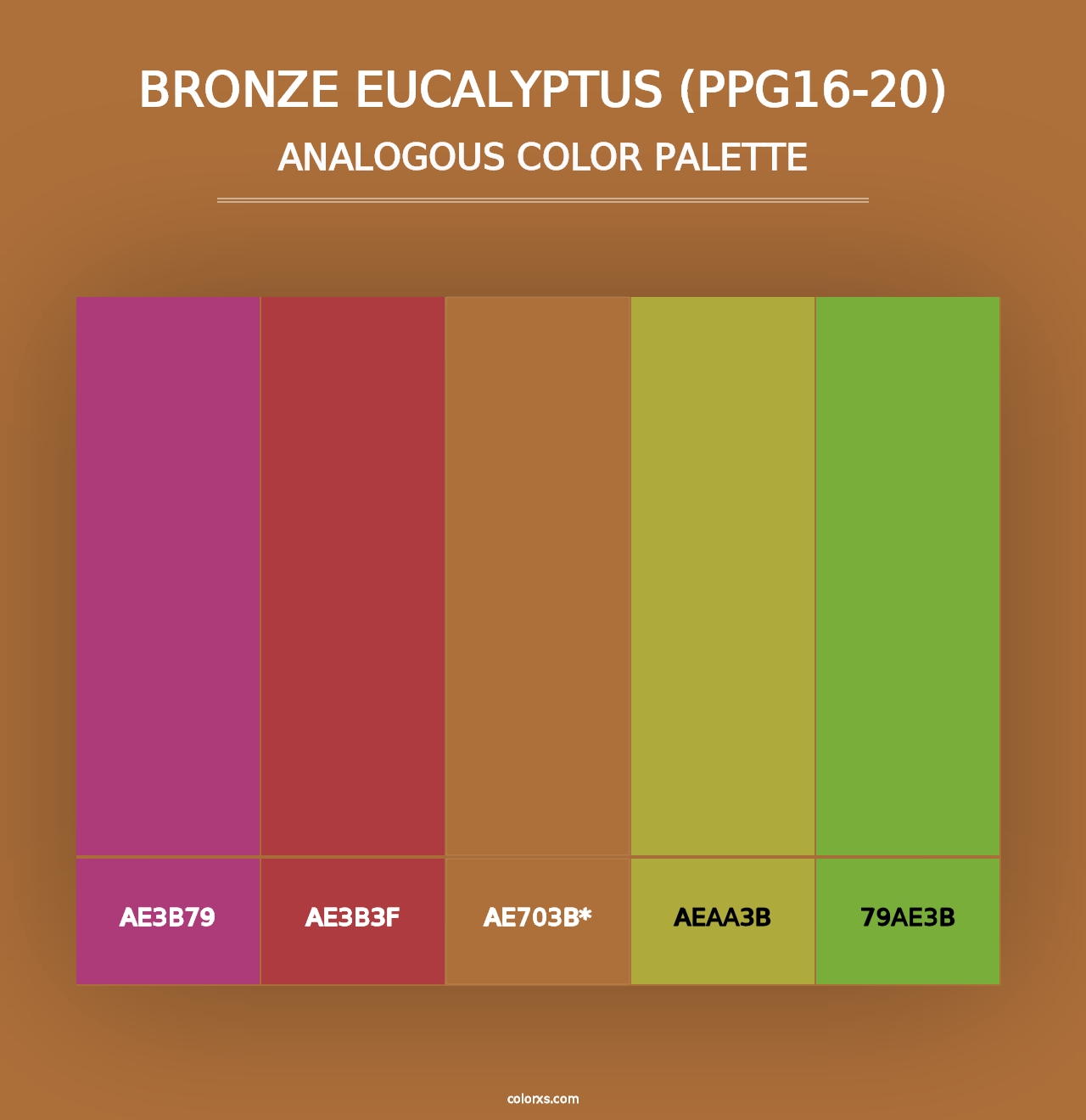 Bronze Eucalyptus (PPG16-20) - Analogous Color Palette