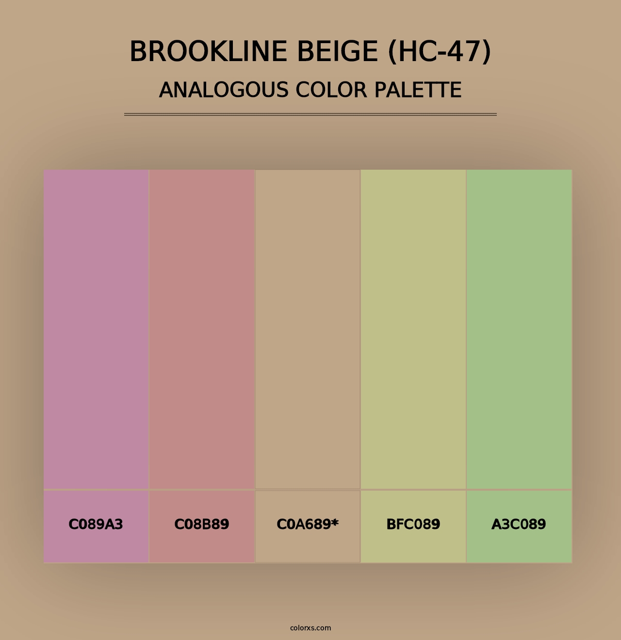 Brookline Beige (HC-47) - Analogous Color Palette