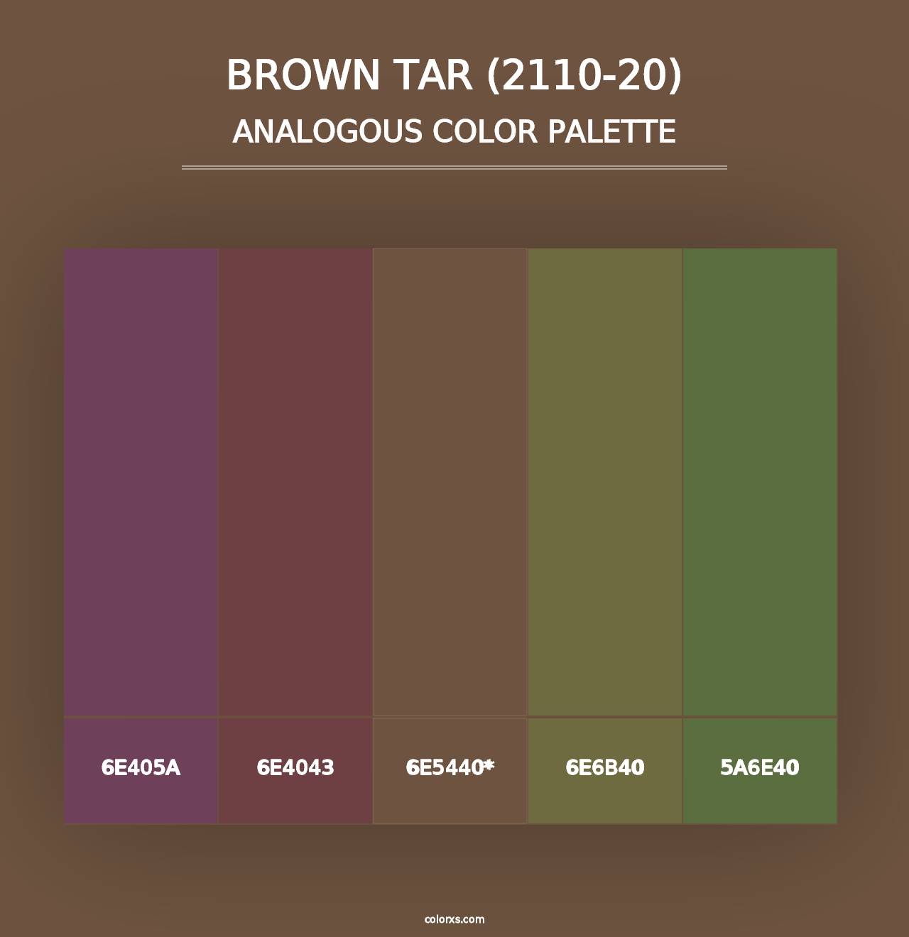 Brown Tar (2110-20) - Analogous Color Palette