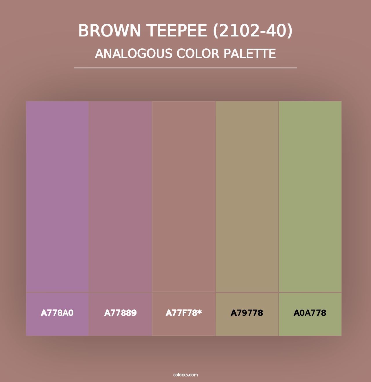 Brown Teepee (2102-40) - Analogous Color Palette