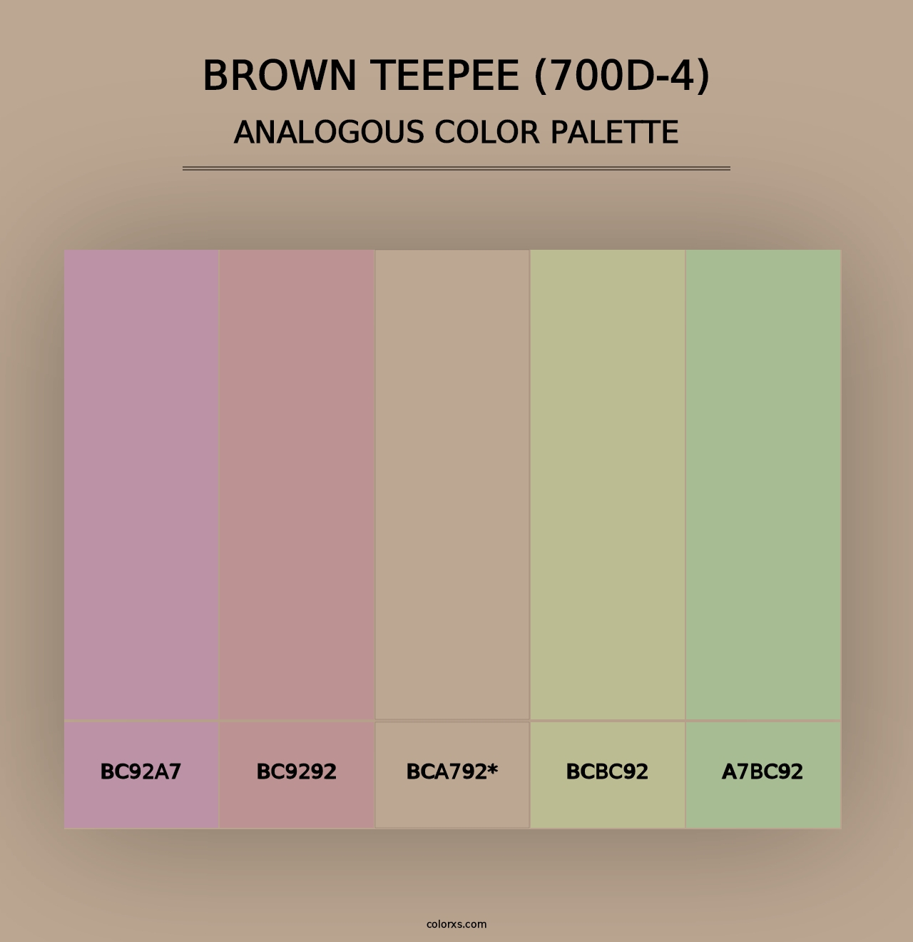 Brown Teepee (700D-4) - Analogous Color Palette