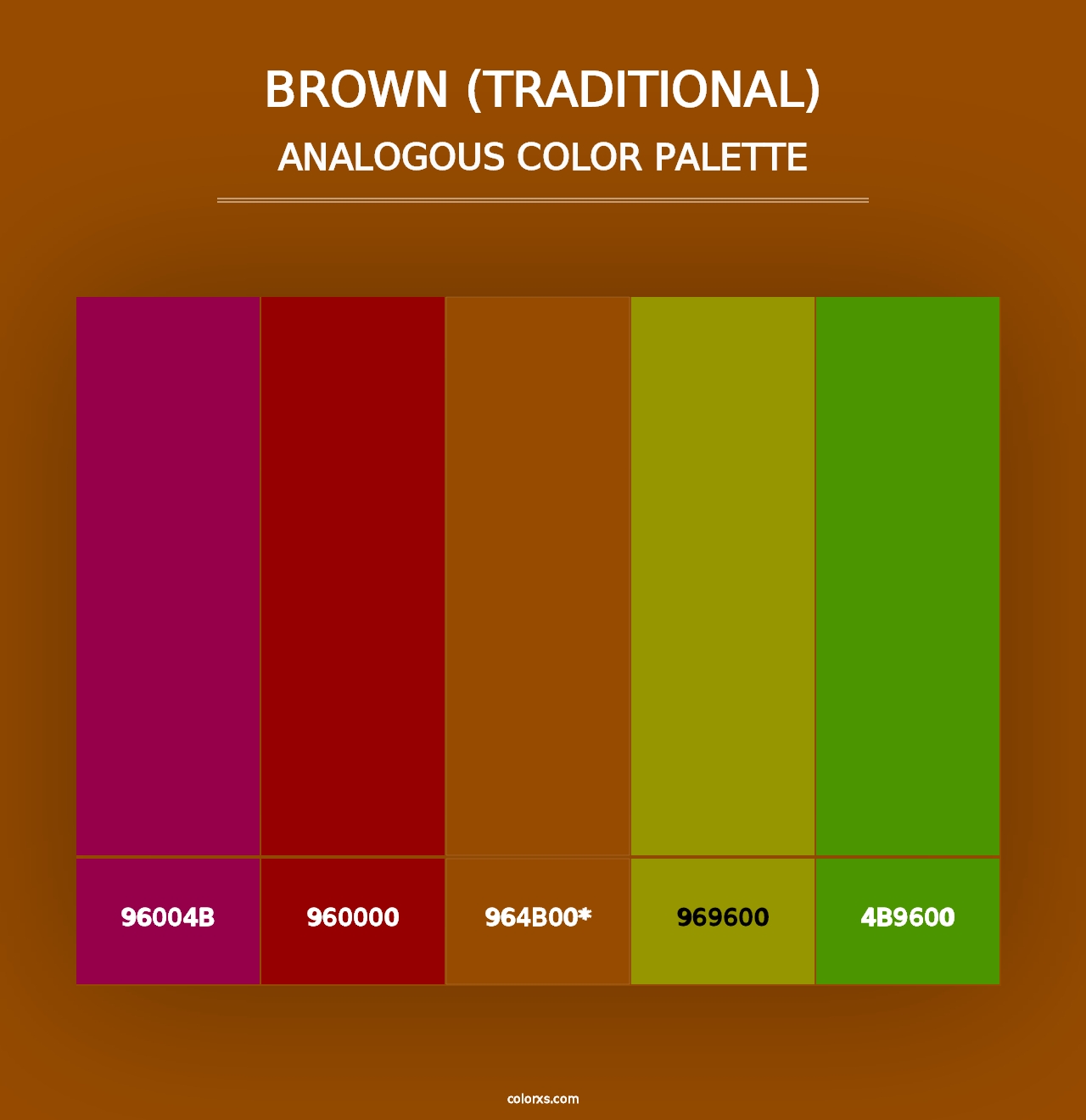 Brown (Traditional) - Analogous Color Palette